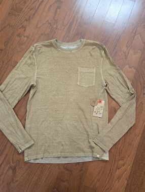 Gramicci Hemp Organic Cotton Blend Long Sleeve Pocket Tee Size Large